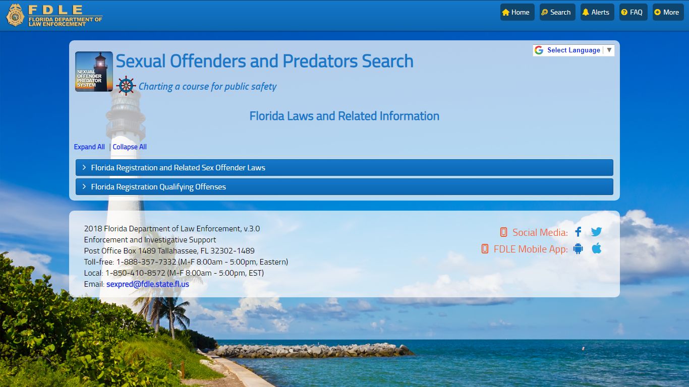 FDLE - Sexual Offender and Predator System